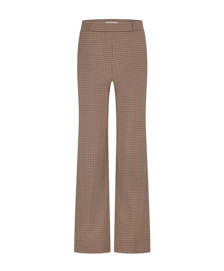 Lexie check broek beige