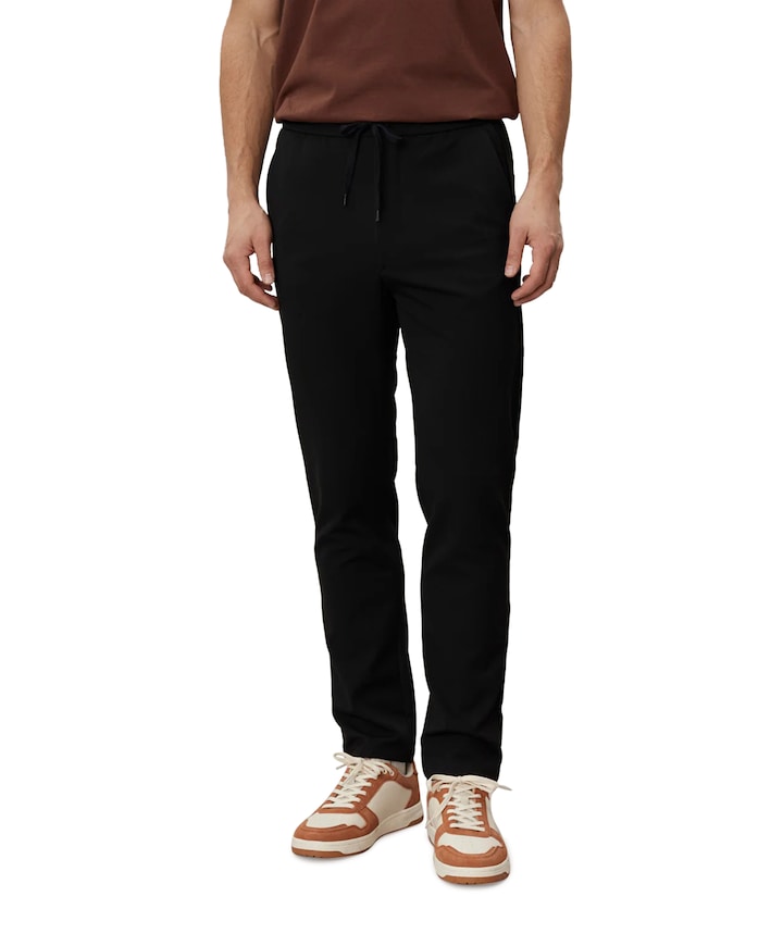 Como Tapered Drawstring Pants heren broek zwart
