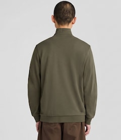 Heren trui met rits groen