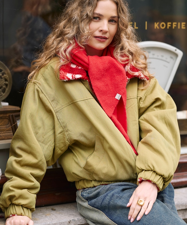 Dames jas reversible groen