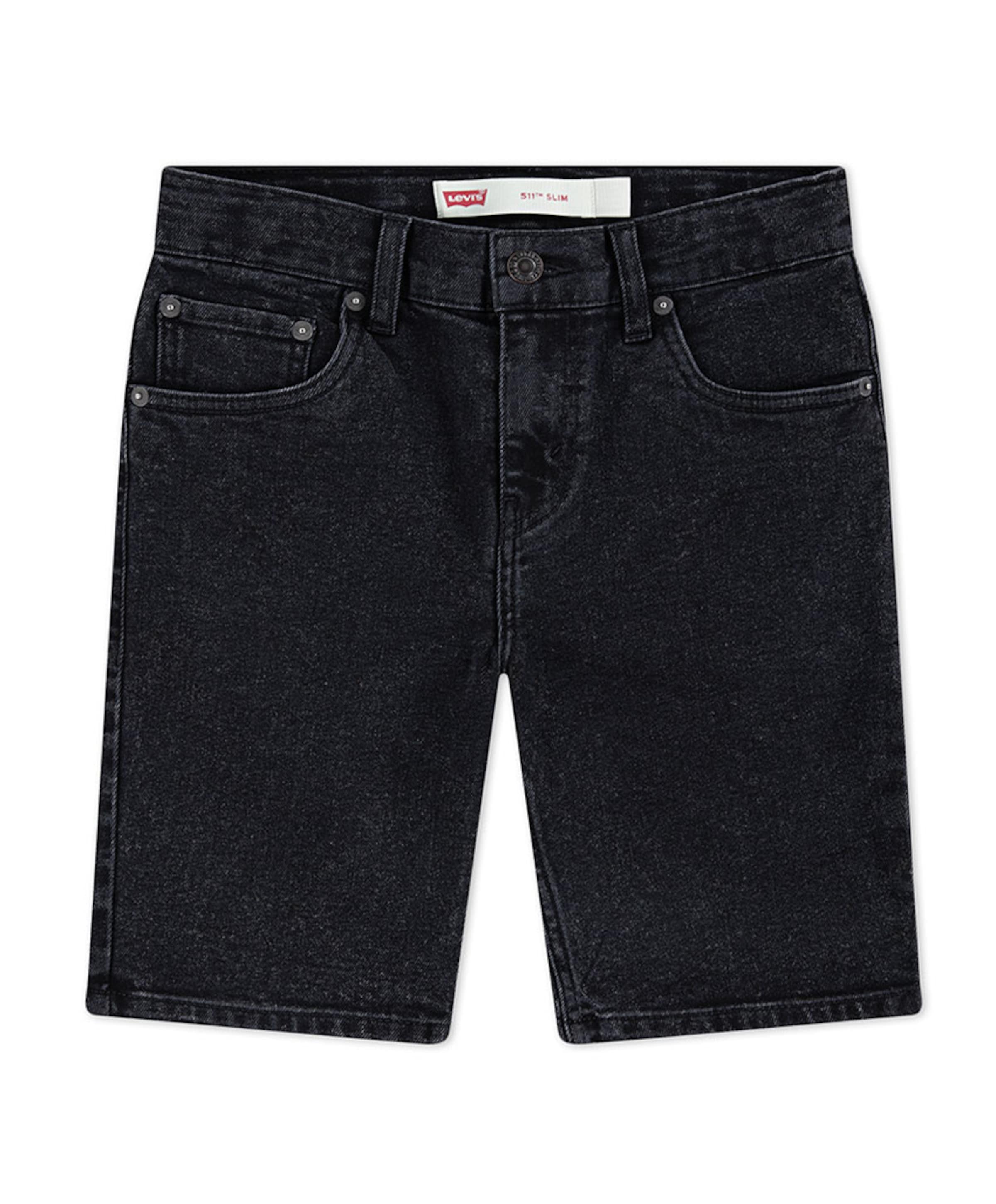 LVB New 511 slim fit denim short jongens korte broek zwart