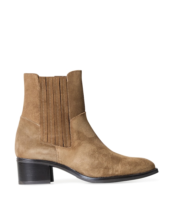 Sharmae dames enkellaarzen bruin