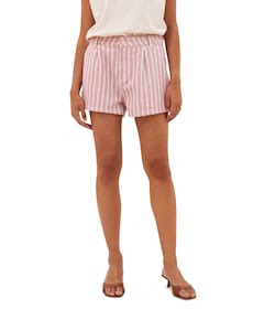 june stripe dames korte broek roze