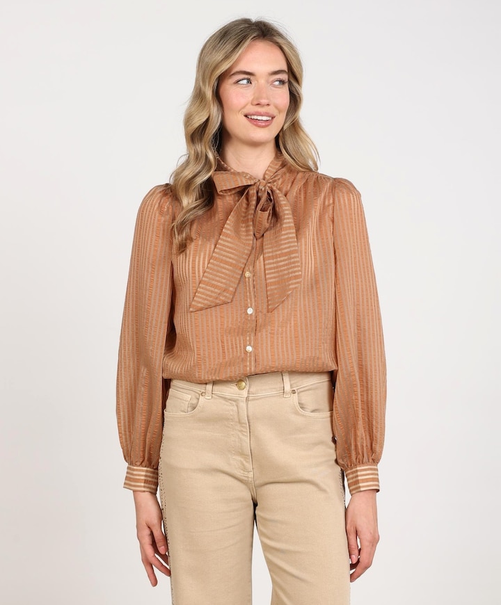 Dames blouse beige