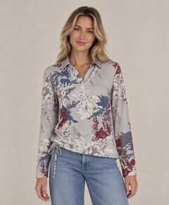 Dames polo grijs