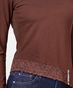 Dames longsleeve bruin