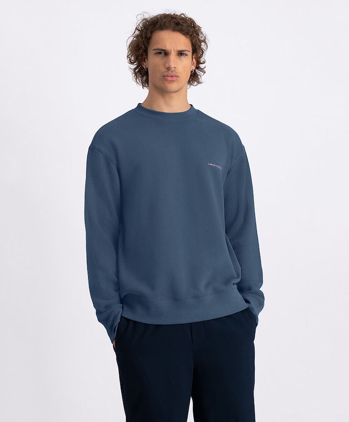 Heren sweater blauw