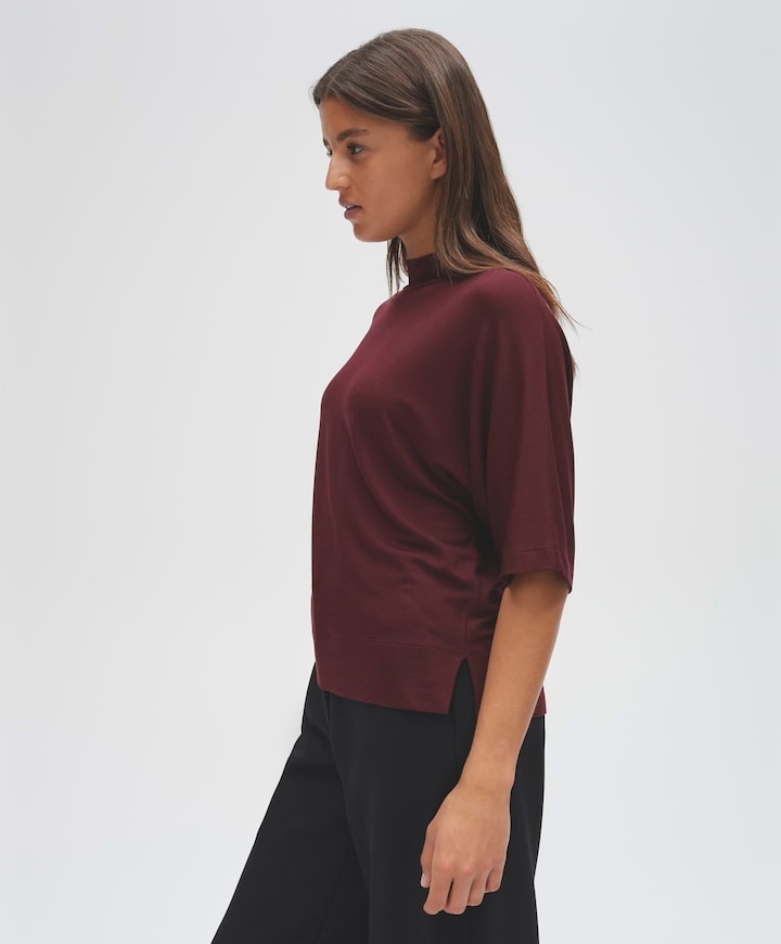 Dames T-shirt bordeaux