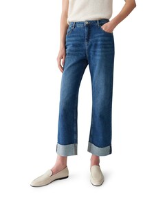 Lani turn up dames jeans blauw
