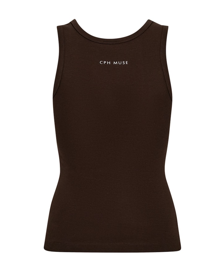 Dames top bruin