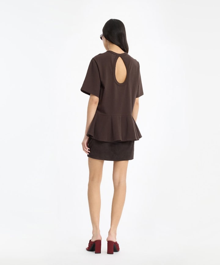 Dames T-shirt bruin