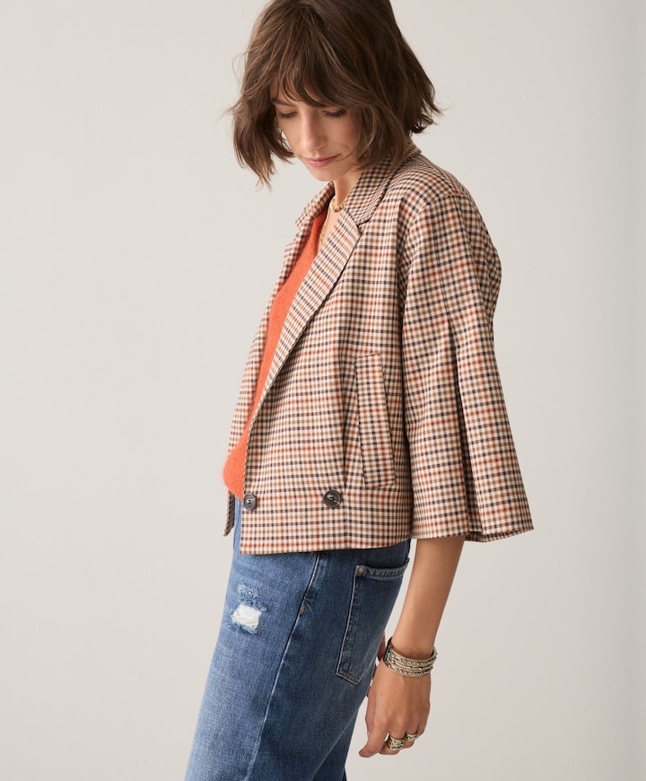 Dames blazer bruin