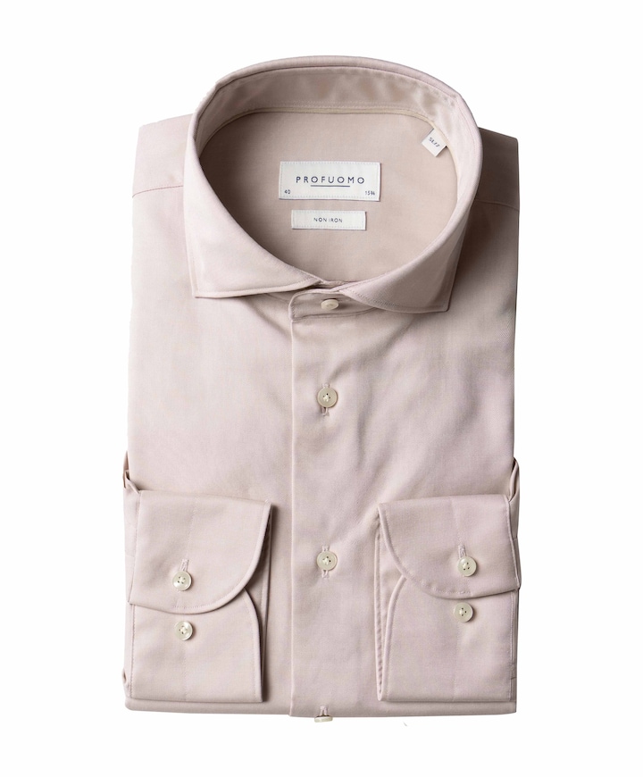 Heren overhemd extra lange mouw roze