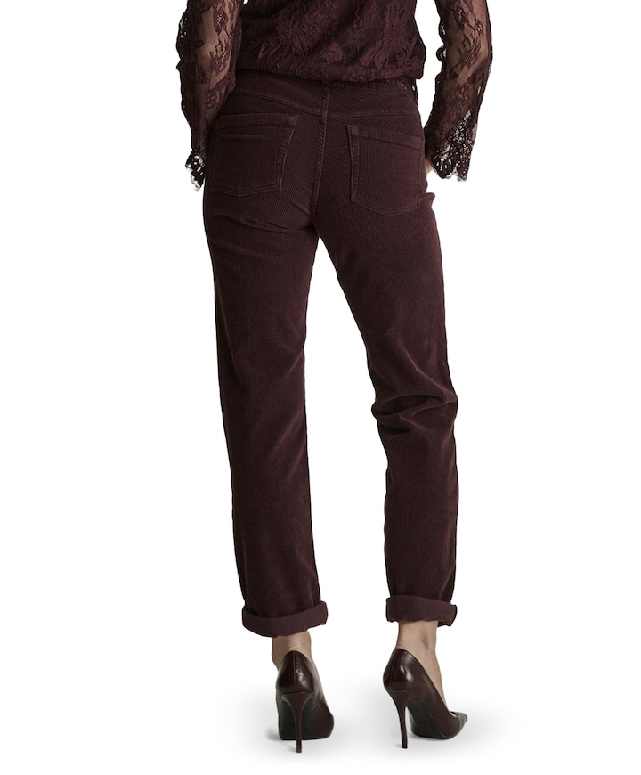 Bobby - Vintage Corduroy - 001 - Bl dames broek bordeaux