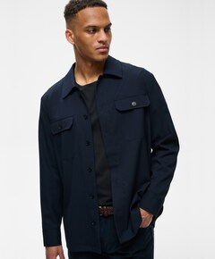 Heren overshirt blauw