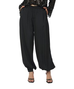 Fayla Drapy Satin Balloon dames broek zwart