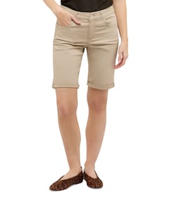 BERMUDA TURN UP dames jeans beige