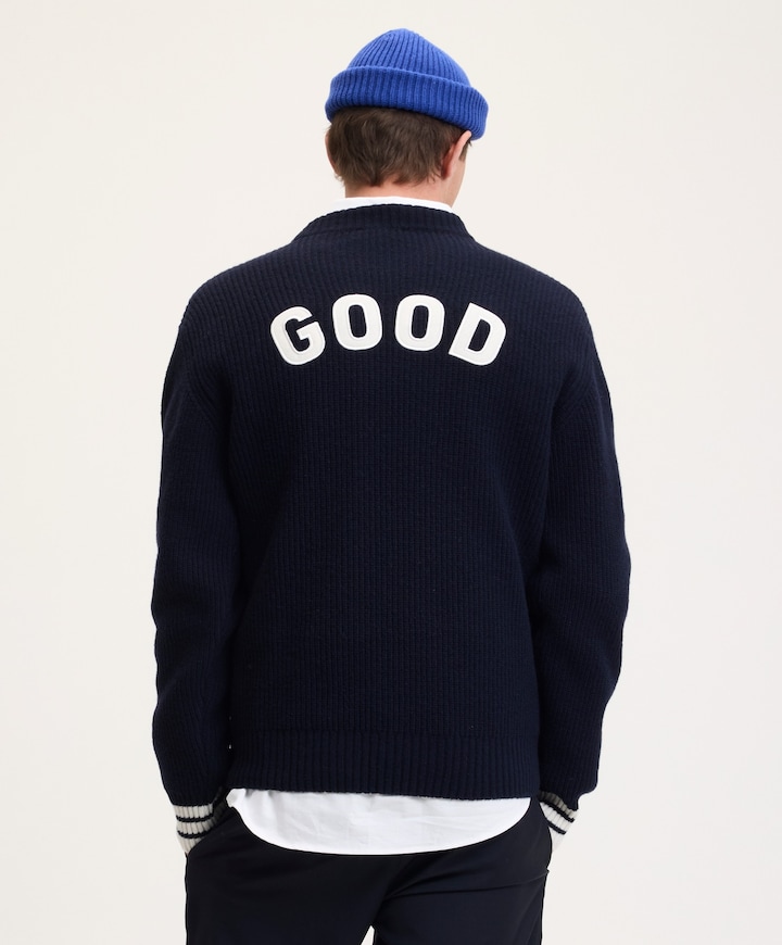 Heren sweater blauw