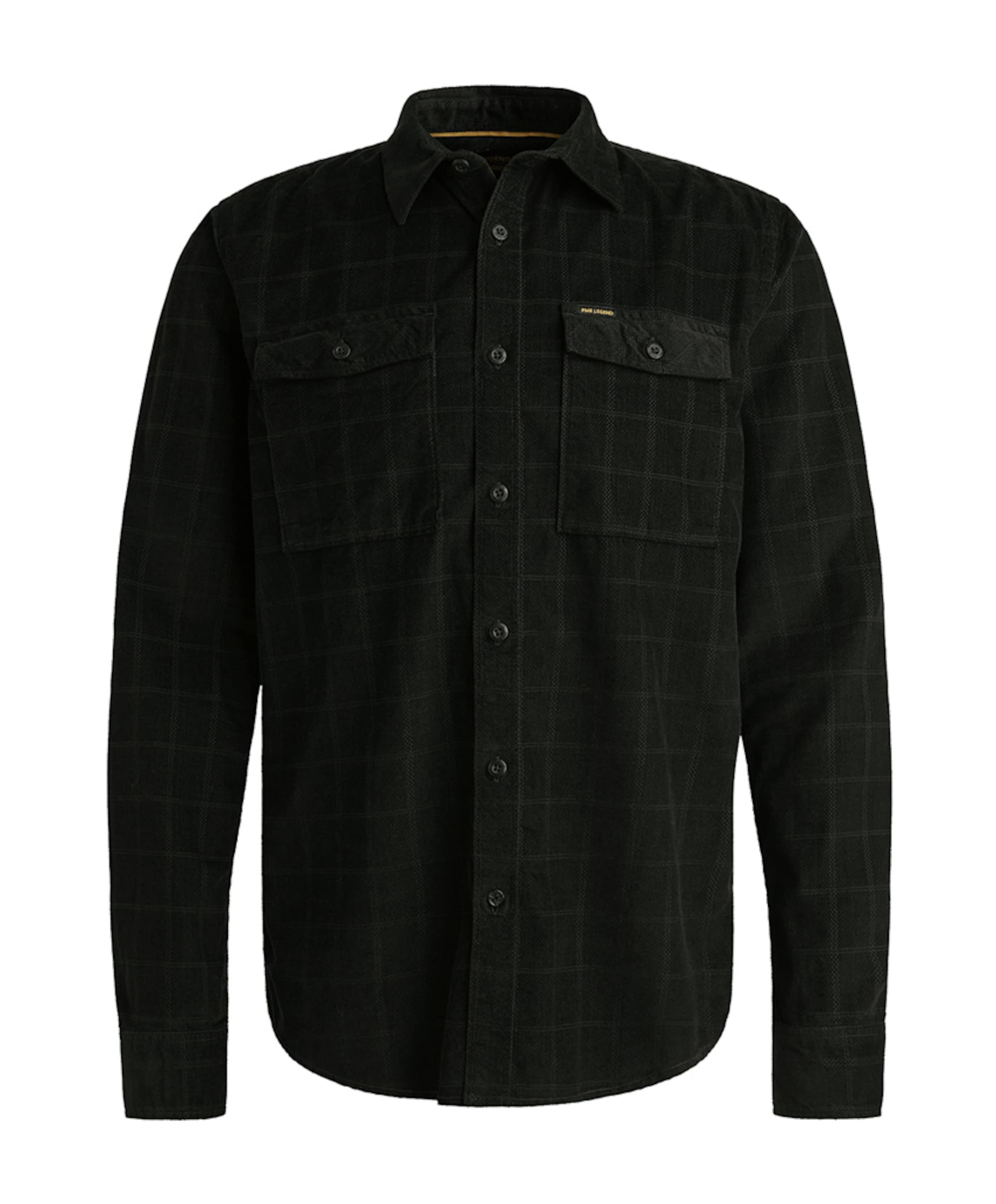 Heren overhemd lange mouw zwart