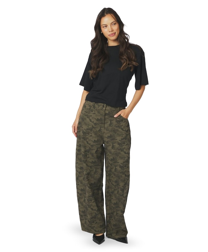 Haven Camou dames jeans groen