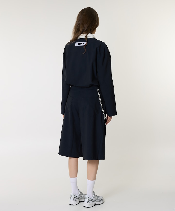 dames bermuda blauw
