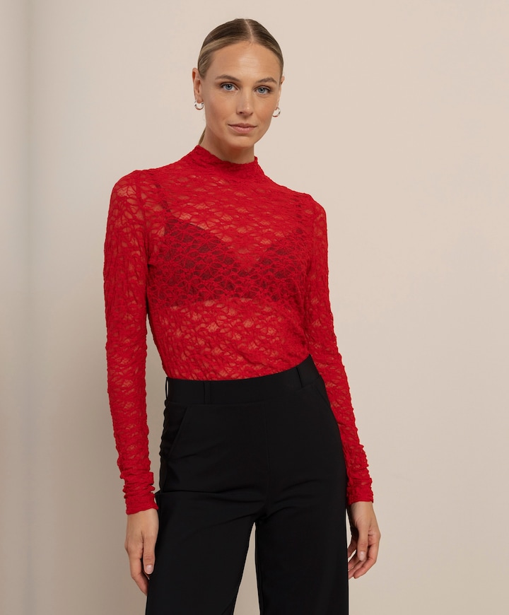 Dames top rood