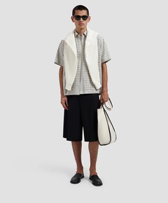 Tropical Wool Blend heren korte broek zwart
