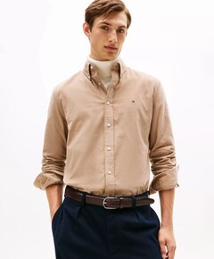 Overhemd lange mouw beige