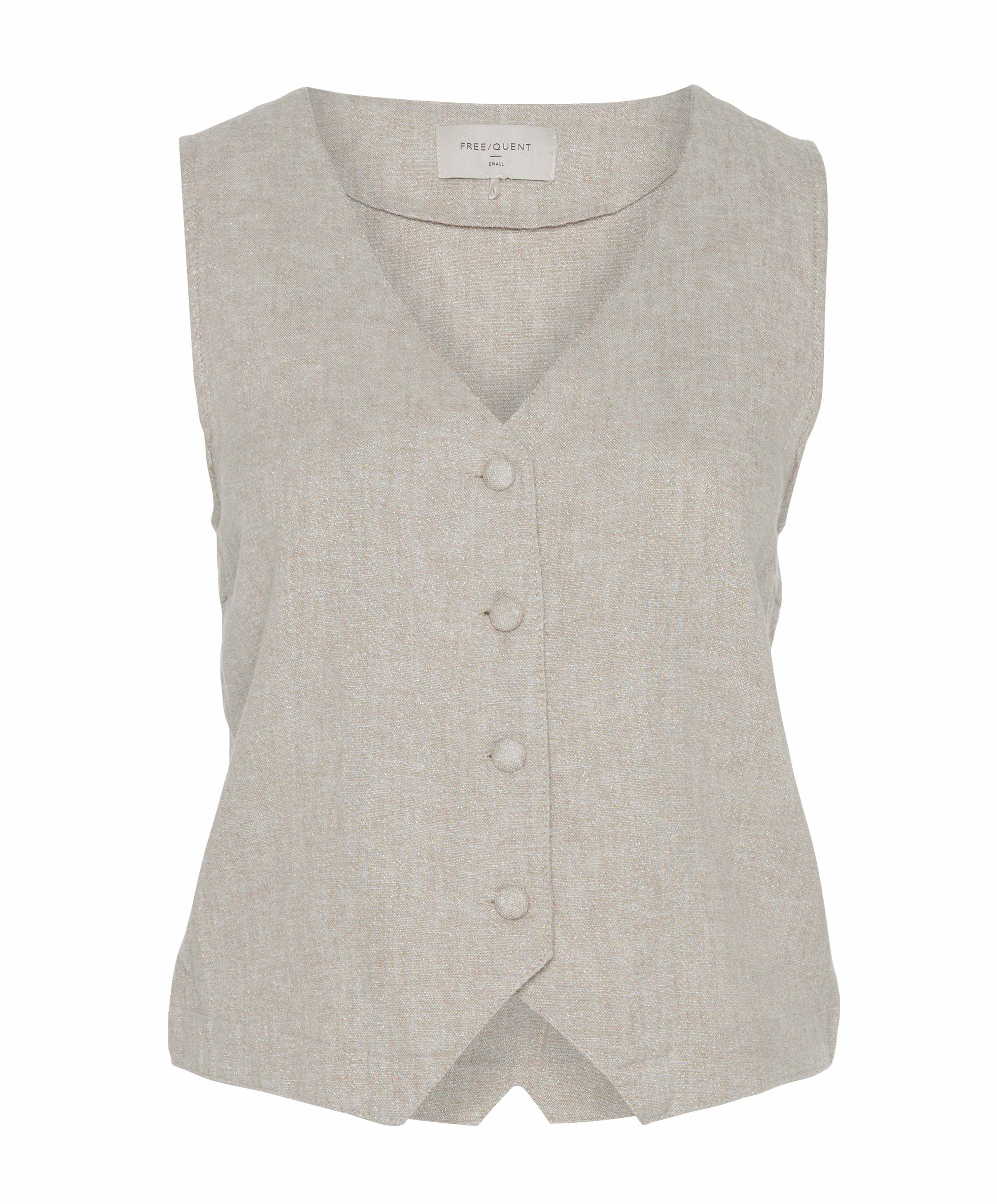 Dames gilet beige