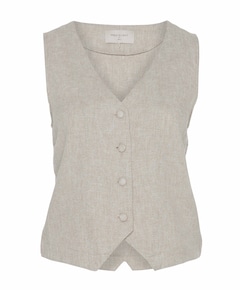 Dames gilet beige