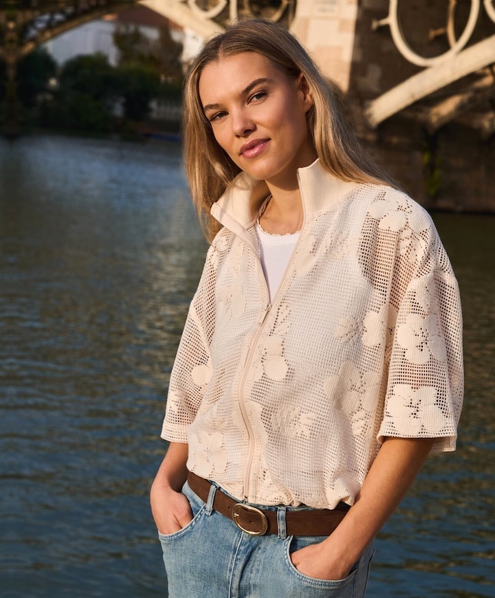 Dames blouse beige