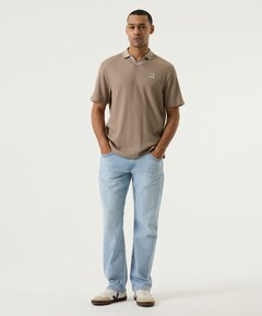 Heren polo beige
