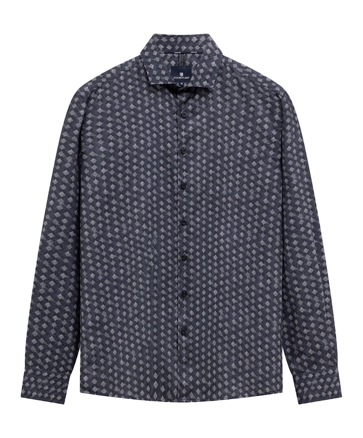 Heren overshirt blauw