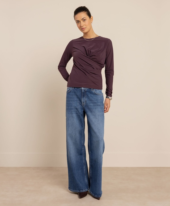 Dames longsleeve paars