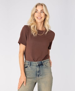 Dames T-shirt bruin