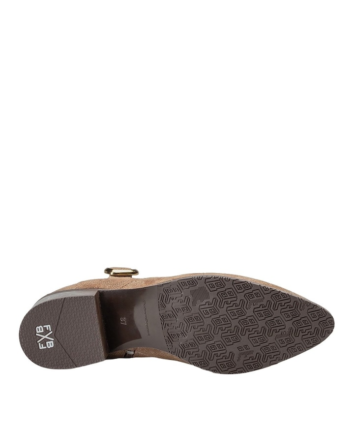 dames enkellaarzen beige