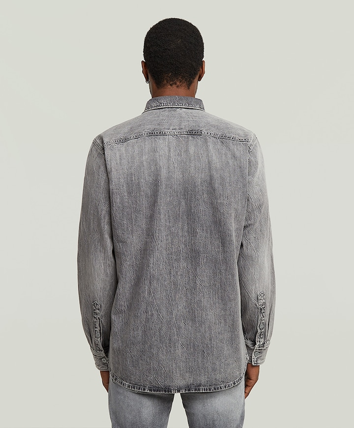 Overhemd lange mouw grijs