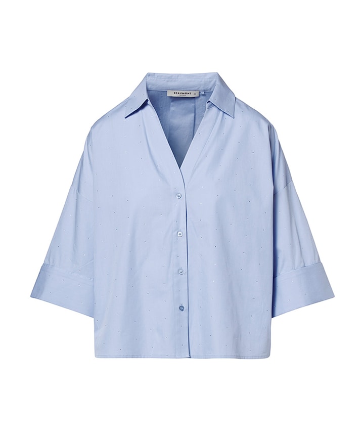 Dames blouse blauw