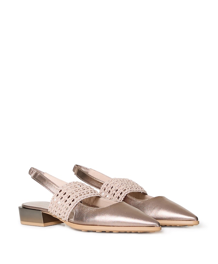 Turin dames slingbacks beige