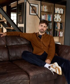 Overhemd lange mouw bruin