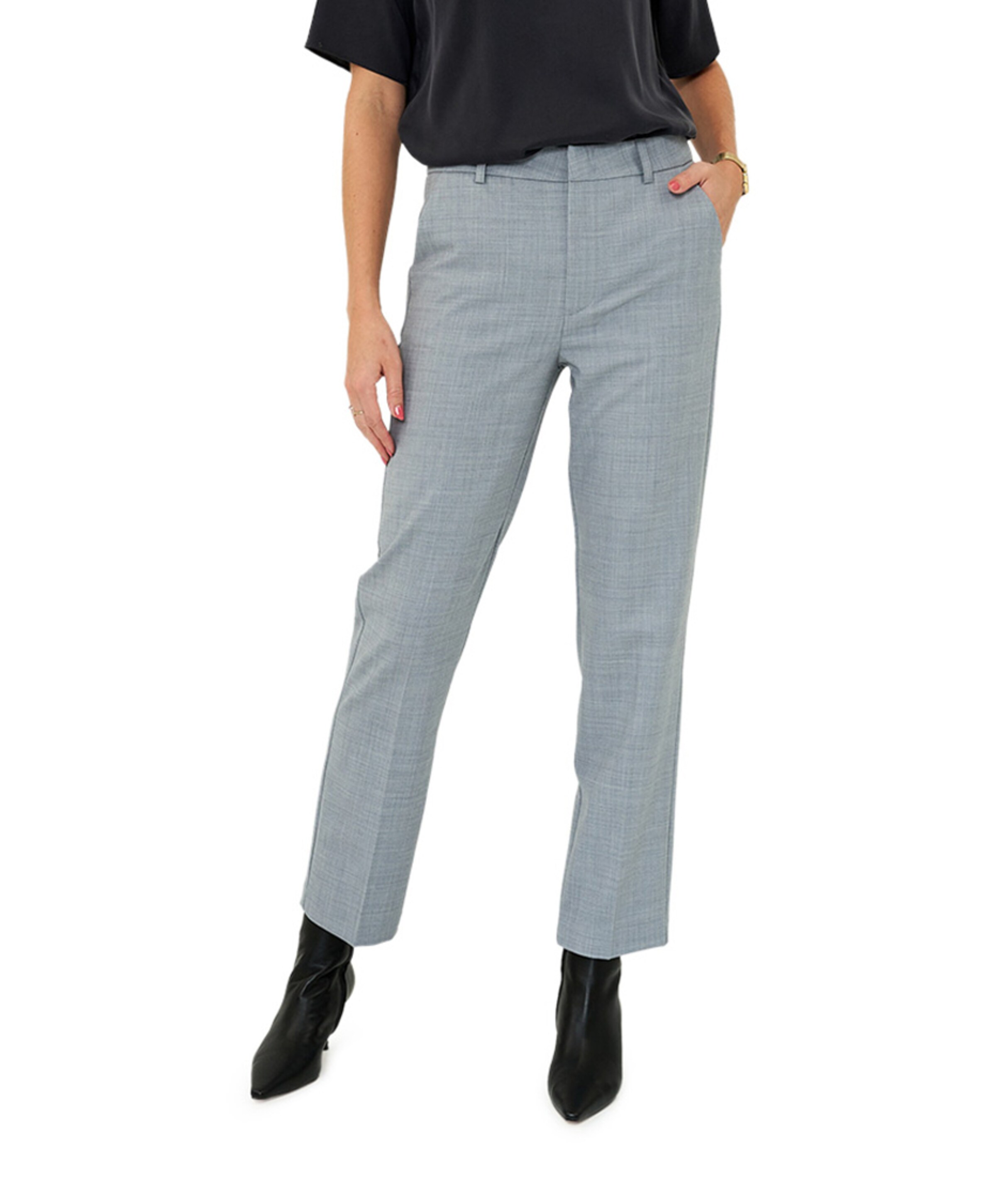 Trouser straight leg broek grijs
