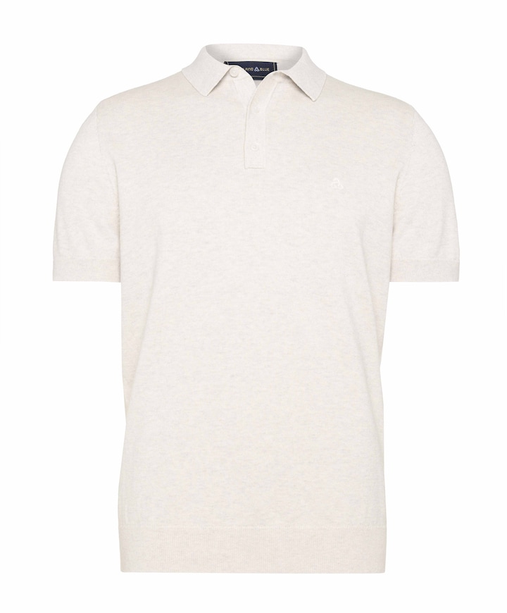 Heren polo beige