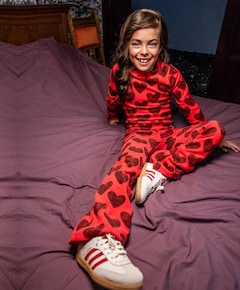Little velvet flare pants meisjes broek rood
