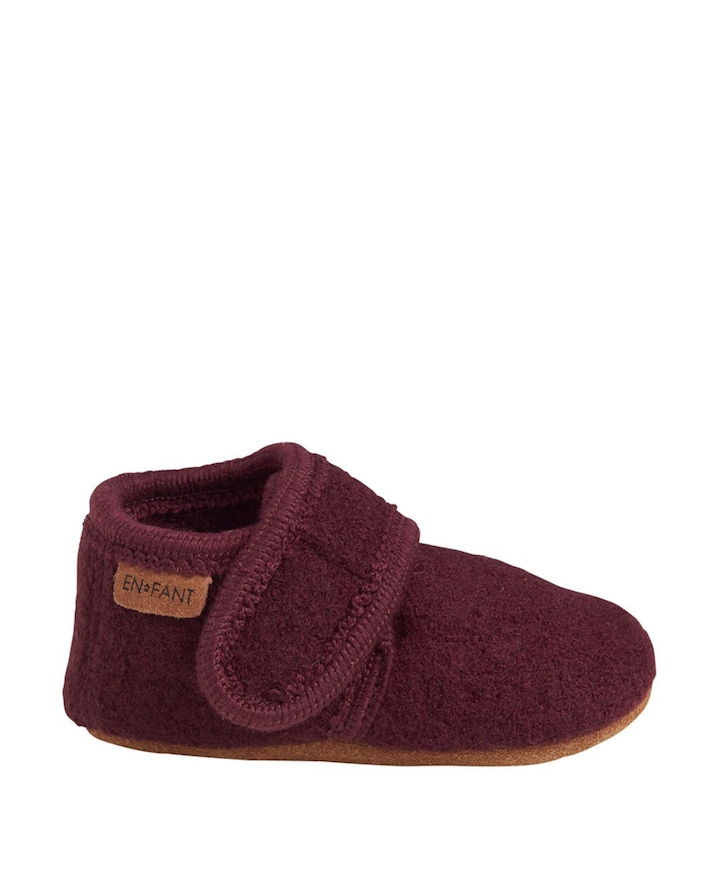 Baby wool slippers uniseks pantoffels  bordeaux