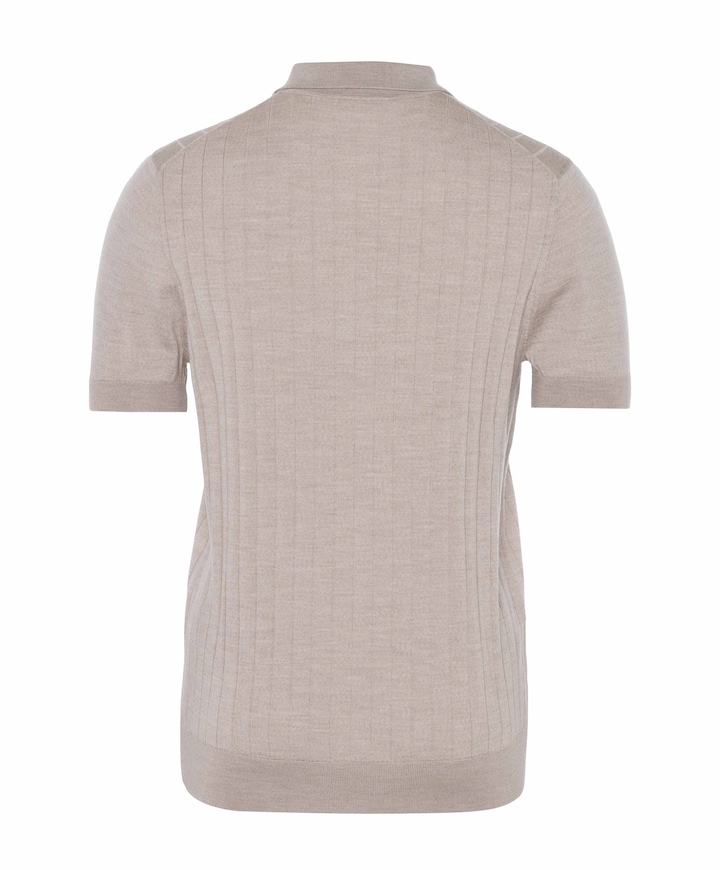 Heren polo beige