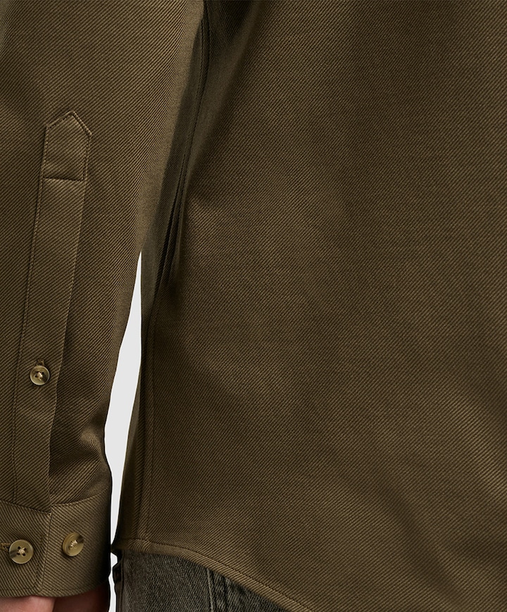 Heren overhemd lange mouw beige