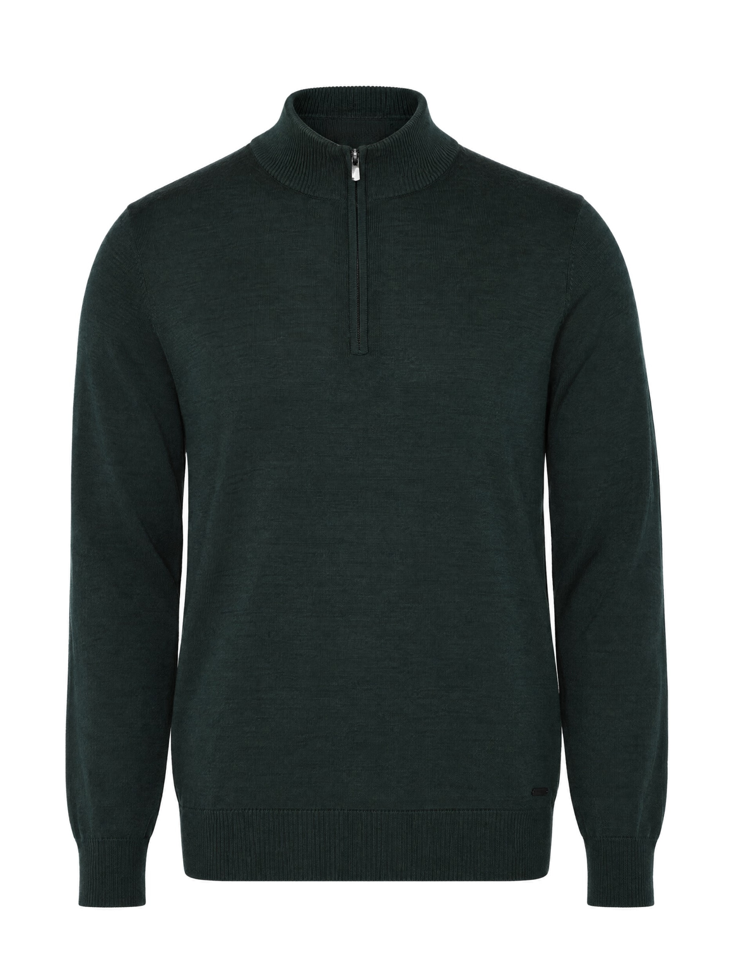 Heren trui met rits groen