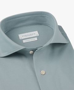 Heren overhemd lange mouw blauw