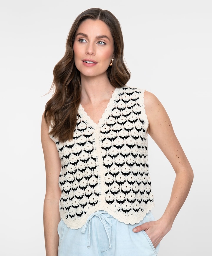 Dames gilet ecru