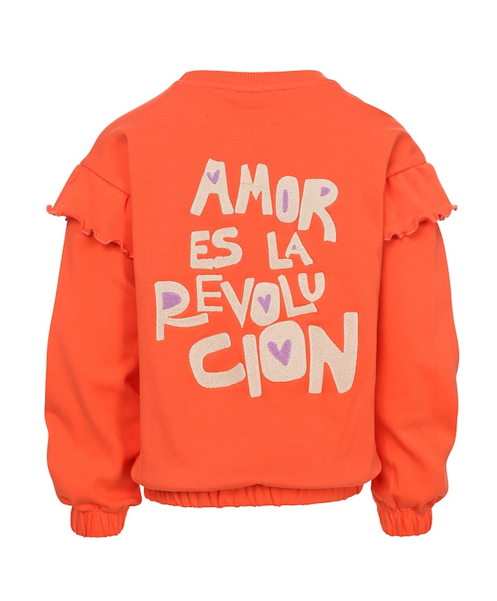 Meisjes sweater oranje